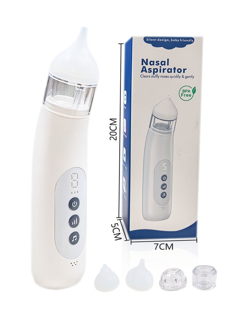 🍼 شفاط الانف الكهربائي للأطفال – جهاز شفط الأنف قابل للشحن مع 5 درجات شفط ورؤوس سيليكون ناعمة للرضع 👶 - Image 1